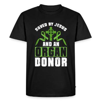 Organ Donor Organ Transplant Organ Donation - Men's Premium Organic T-Shirt - black - Front - Nico (187cm)
