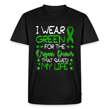 Don d’organes Greffe d’organes Don d’organes - T-shirt Premium bio Homme - noir - Devant - Nico (187cm)