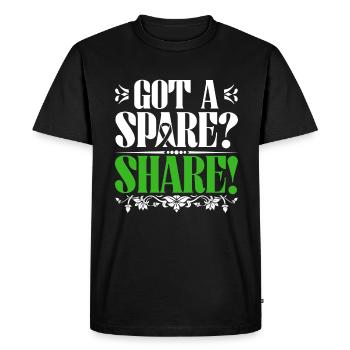 Don d’organes Greffe d’organes Don d’organes - T-shirt Premium bio Homme - noir - Devant - Nico (187cm)