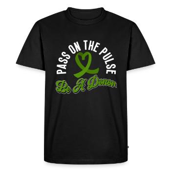 Organ Donor Organ Transplant Organ Donation - Men's Premium Organic T-Shirt - black - Front - Nico (187cm)