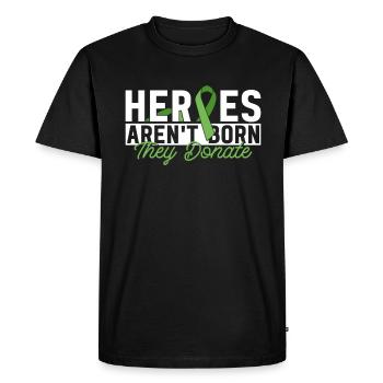 Organ Donor Organ Transplant Organ Donation - Men's Premium Organic T-Shirt - black - Front - Nico (187cm)