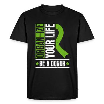 Organ Donor Organ Transplant Organ Donation - Men's Premium Organic T-Shirt - black - Front - Nico (187cm)