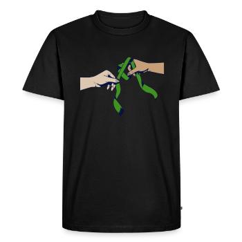 Don d’organes Greffe d’organes Don d’organes - T-shirt Premium bio Homme - noir - Devant - Nico (187cm)