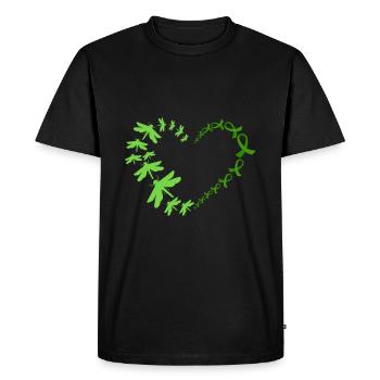 Don d’organes Greffe d’organes Don d’organes - T-shirt Premium bio Homme - noir - Devant - Nico (187cm)