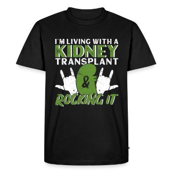 Organ Donor Kidney Organ Transplant - Men's Premium Organic T-Shirt - black - Front - Nico (187cm)