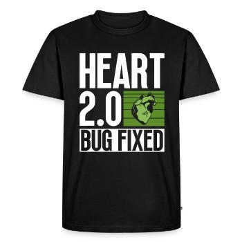 Organ Donor Heart Organ Transplant - Men's Premium Organic T-Shirt - black - Front - Nico (187cm)