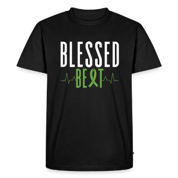 Greffe d’organes cardiaques pour donneurs d’organes - T-shirt Premium bio Homme - noir - Devant - Nico (187cm)