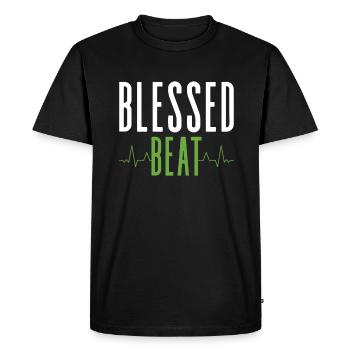 Greffe d’organes cardiaques pour donneurs d’organes - T-shirt Premium bio Homme - noir - Devant - Nico (187cm)