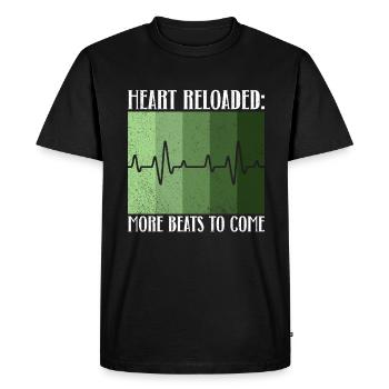 Organ Donor Heart Organ Transplant - Men's Premium Organic T-Shirt - black - Front - Nico (187cm)