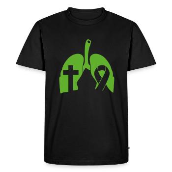 Greffe d’organe par fente de donneur d’organes - T-shirt Premium bio Homme - noir - Devant - Nico (187cm)