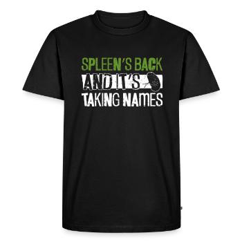Organ Donor Spleen Organ Transplant - Men's Premium Organic T-Shirt - black - Front - Nico (187cm)