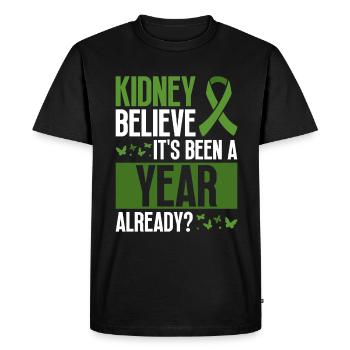 Liver Organ 1 Year Transplant Organ Donation - Men's Premium Organic T-Shirt - black - Front - Nico (187cm)