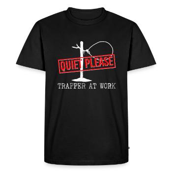 Piège à animaux Piège à collet métallique - T-shirt Premium bio Homme - noir - Devant - Nico (187cm)