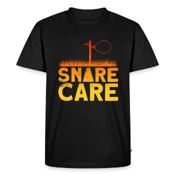 Piège à animaux Piège à collet métallique - T-shirt Premium bio Homme - noir - Devant - Nico (187cm)