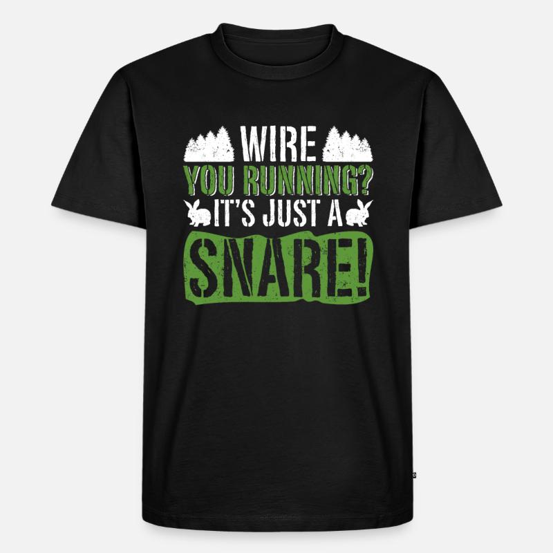 Tierfalle Drahtschlingenfalle - Männer Premium Bio T-Shirt - Schwarz