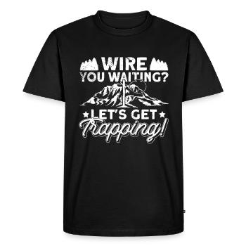 Animal Wire Snare - Men's Premium Organic T-Shirt - black - Front - Nico (187cm)