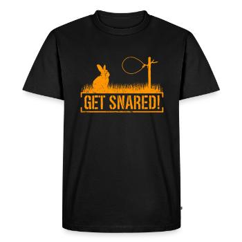Piège à animaux Piège à collet métallique - T-shirt Premium bio Homme - noir - Devant - Nico (187cm)