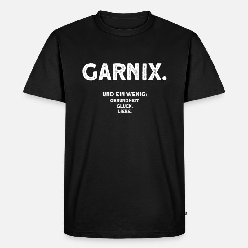 Garnichts Geschenk Lustiges Garnix - Männer Premium Bio T-Shirt - Schwarz