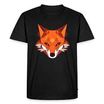 Funny Gifts for Fox Lovers - Men's Premium Organic T-Shirt - black - Front - Nico (187cm)