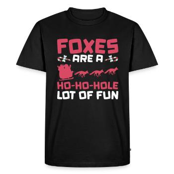 Fox Lover Funny Fox Christmas Gifts - Men's Premium Organic T-Shirt - black - Front - Nico (187cm)