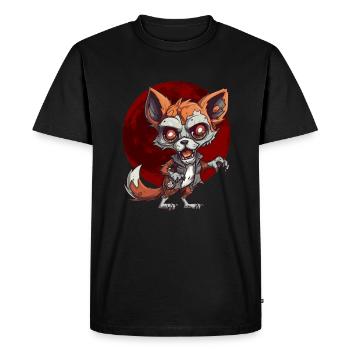 Fox Lover Spooky Fox Halloween Gift - Men's Premium Organic T-Shirt - black - Front - Nico (187cm)