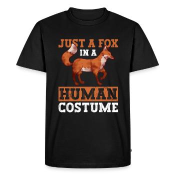 Funny Fox Halloween Gifts - Men's Premium Organic T-Shirt - black - Front - Nico (187cm)