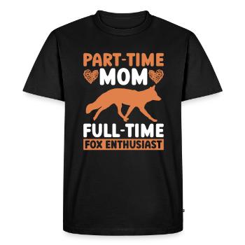 Funny Gifts for Fox Lovers - Men's Premium Organic T-Shirt - black - Front - Nico (187cm)
