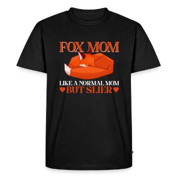 Funny Gifts for Fox Lovers - Men's Premium Organic T-Shirt - black - Front - Nico (187cm)