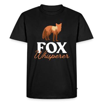 Funny Gifts for Fox Lovers - Men's Premium Organic T-Shirt - black - Front - Nico (187cm)