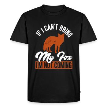 Funny Gifts for Fox Lovers - Men's Premium Organic T-Shirt - black - Front - Nico (187cm)