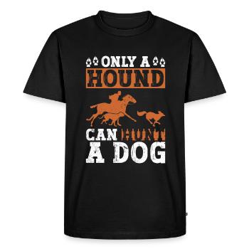 Fox Hunting Gifts Hunting Dog - Men's Premium Organic T-Shirt - black - Front - Nico (187cm)