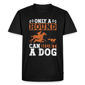 Fox Hunting Gifts Hunting Dog - Men's Premium Organic T-Shirt - black - Front - Nico (187cm)