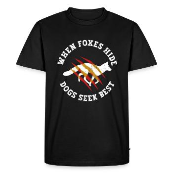 Fox Hunting Gifts Hunting Dog - Men's Premium Organic T-Shirt - black - Front - Nico (187cm)