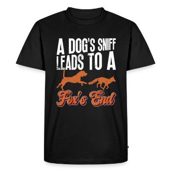 Fox Hunting Gifts Hunting Dog - Men's Premium Organic T-Shirt - black - Front - Nico (187cm)