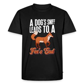 Fox Hunting Gifts Hunting Dog - Men's Premium Organic T-Shirt - black - Front - Nico (187cm)