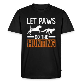 Fox Hunting Gifts Hunting Dog - Men's Premium Organic T-Shirt - black - Front - Nico (187cm)