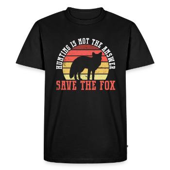 Anti-fox hunting accessories - Men's Premium Organic T-Shirt - black - Front - Nico (187cm)