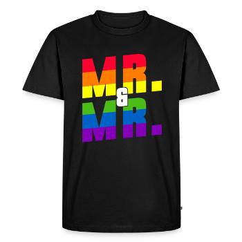 Mariage Gay Pride Mariage Gay - T-shirt Premium bio Homme - noir - Devant - Nico (187cm)