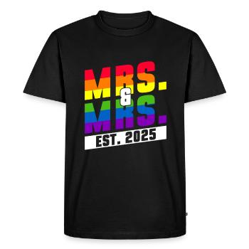 Gay Pride Lesbian 2025 Wedding Gay Marriage - Men's Premium Organic T-Shirt - black - Front - Nico (187cm)