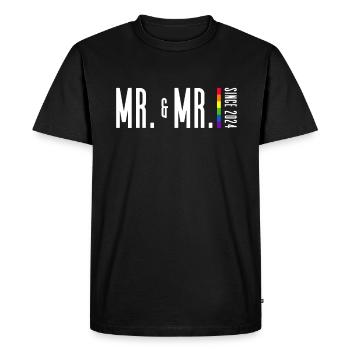 Gay Pride Wedding 2024 Gay Marriage - Men's Premium Organic T-Shirt - black - Front - Nico (187cm)