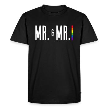 Mariage Gay Pride Mariage Gay - T-shirt Premium bio Homme - noir - Devant - Nico (187cm)