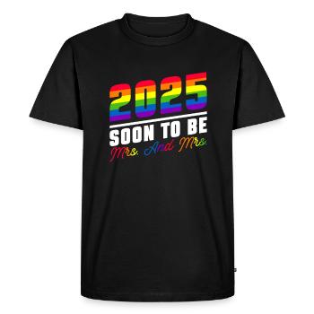 Gay Pride Wedding 2025 Lesbian Gay Marriage - Men's Premium Organic T-Shirt - black - Front - Nico (187cm)