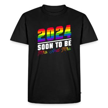 Gay Pride Wedding 2024 Lesbian Gay Marriage - Men's Premium Organic T-Shirt - black - Front - Nico (187cm)