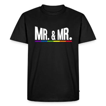 Mariage Gay Pride Mariage Gay - T-shirt Premium bio Homme - noir - Devant - Nico (187cm)