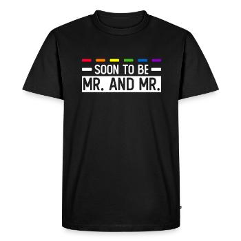Mariage Gay Pride Mariage Gay - T-shirt Premium bio Homme - noir - Devant - Nico (187cm)