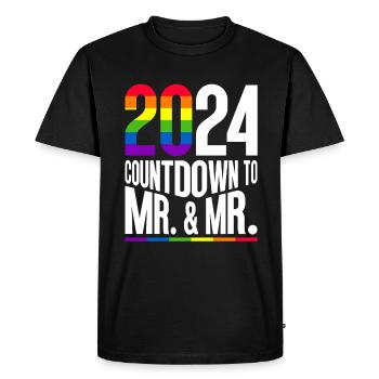 Gay Pride Wedding 2024 Gay Marriage - Men's Premium Organic T-Shirt - black - Front - Nico (187cm)