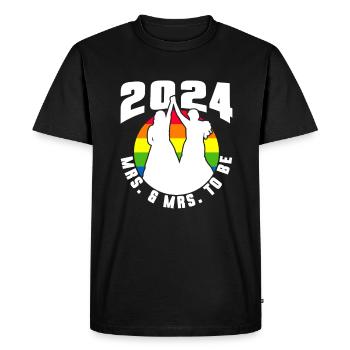 Gay Pride Lesbian Wedding 2024 Gay Marriage - Men's Premium Organic T-Shirt - black - Front - Nico (187cm)