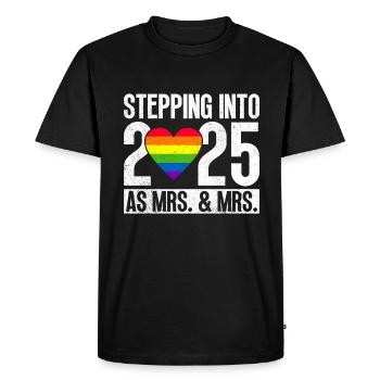 Gay Pride Lesbian Wedding 2025 Gay Marriage - Men's Premium Organic T-Shirt - black - Front - Nico (187cm)