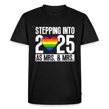 Gay Pride Lesbian Wedding 2025 Gay Marriage - Men's Premium Organic T-Shirt - black - Front - Nico (187cm)