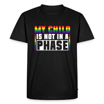 Gay Pride Fiers Parents Fils Gay - T-shirt Premium bio Homme - noir - Devant - Nico (187cm)